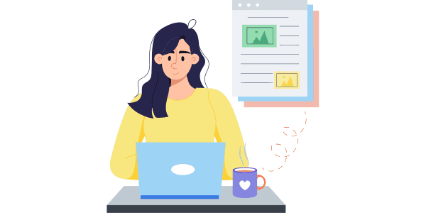 Transform AI text into human-like content illustration